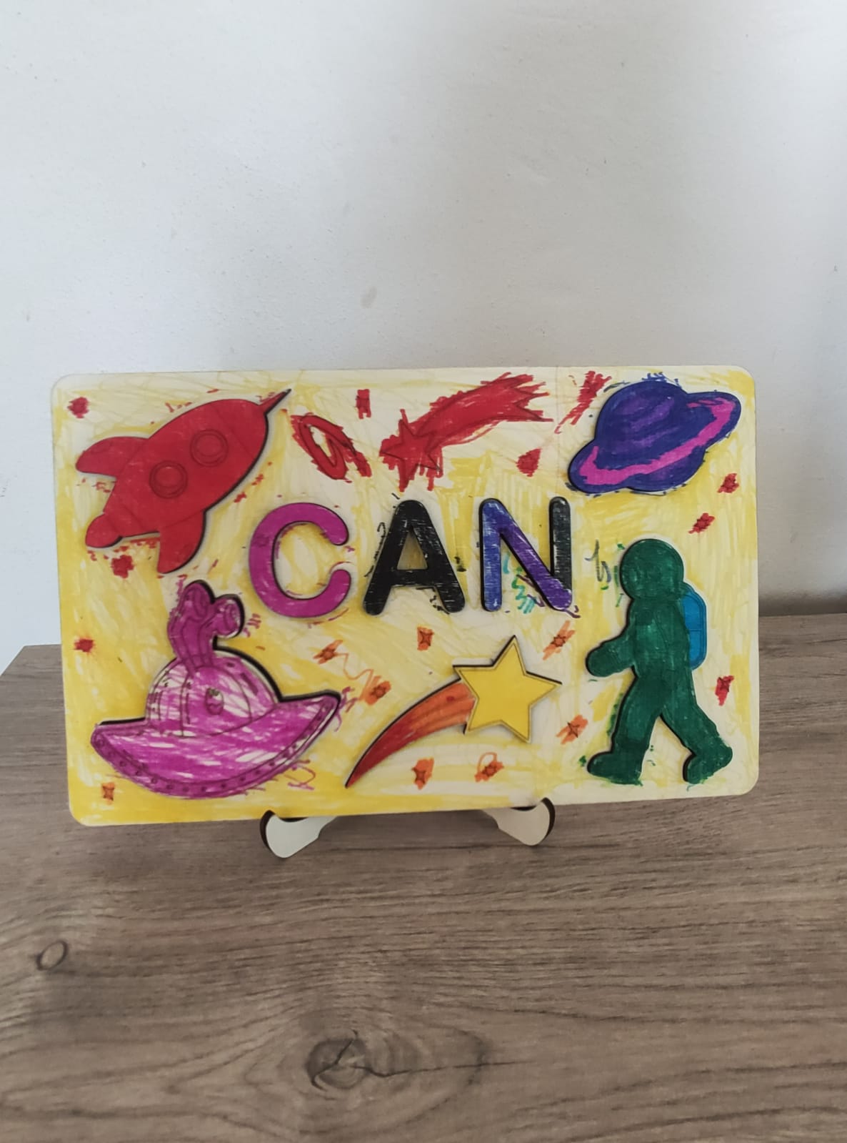 kişiye özel bul tak cıkar yapboz isim puzzle , boyanabilir eğitici oyuncak