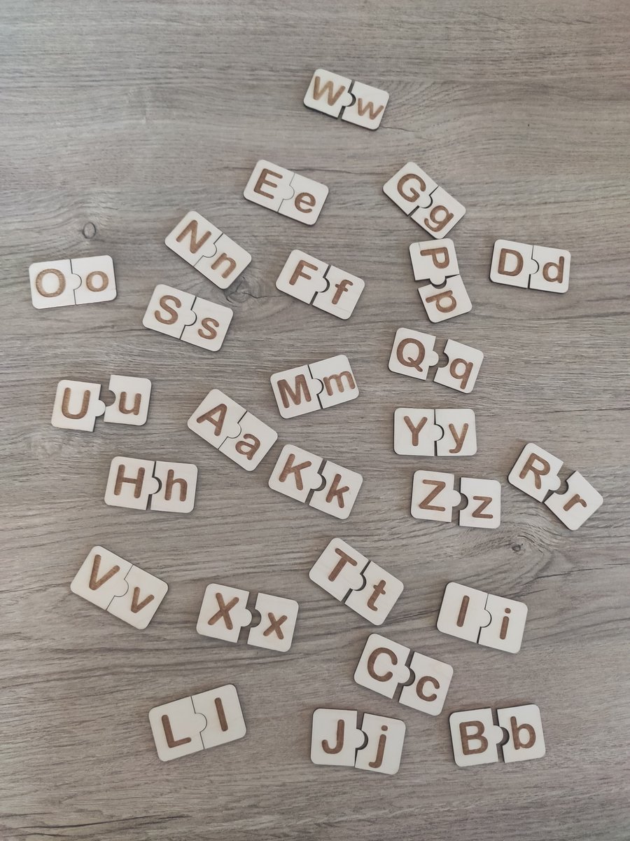 Büyük-Küçük Harf Eşleştirme Ahşap Puzzle