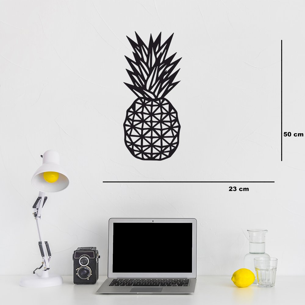 Geometrik Ananas Ahşap Duvar Süsü