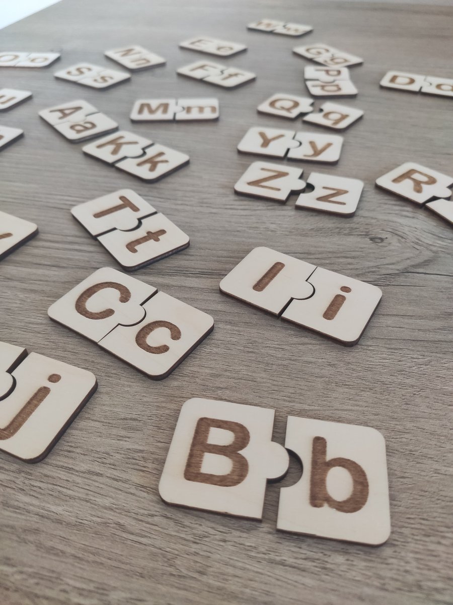 Büyük-Küçük Harf Eşleştirme Ahşap Puzzle